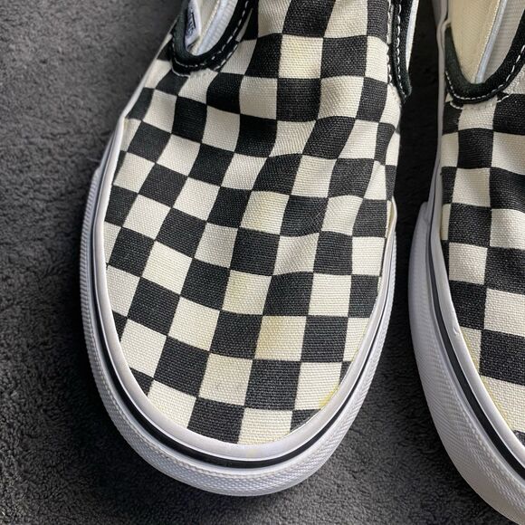 Vans Classic Checker Checkerboard Slip On Sneaker Black White Women’s 7.5 M6 US - Picture 11 of 12